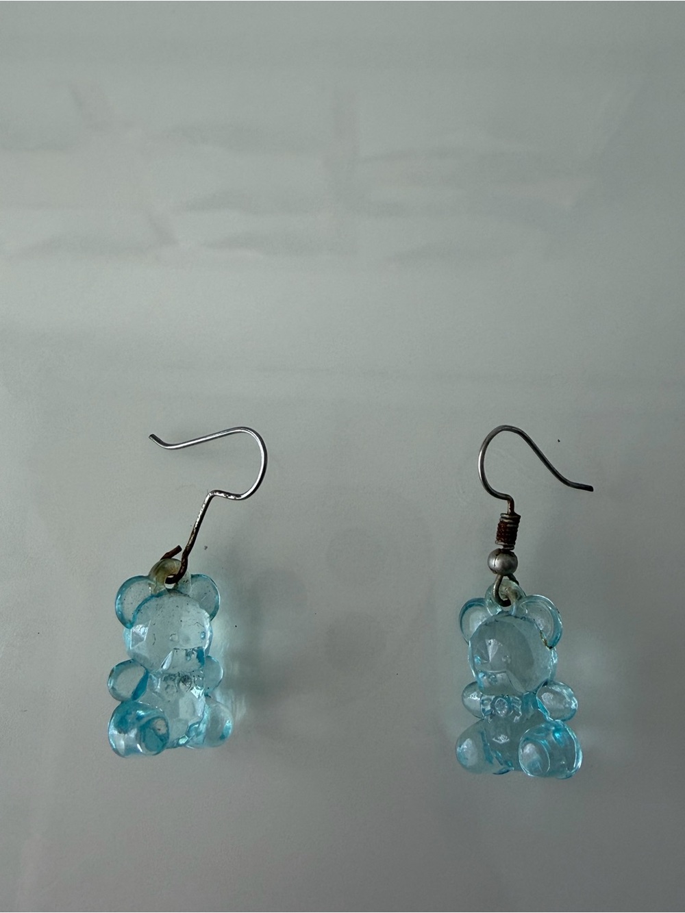 Light Blue Gummy Bear Dangle Earrings